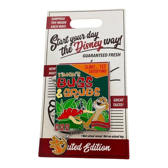Disney Lion King Timon’s Bugs and Grubs Cereal Box Timon Limited Edition Pin - Picture 7 of 7
